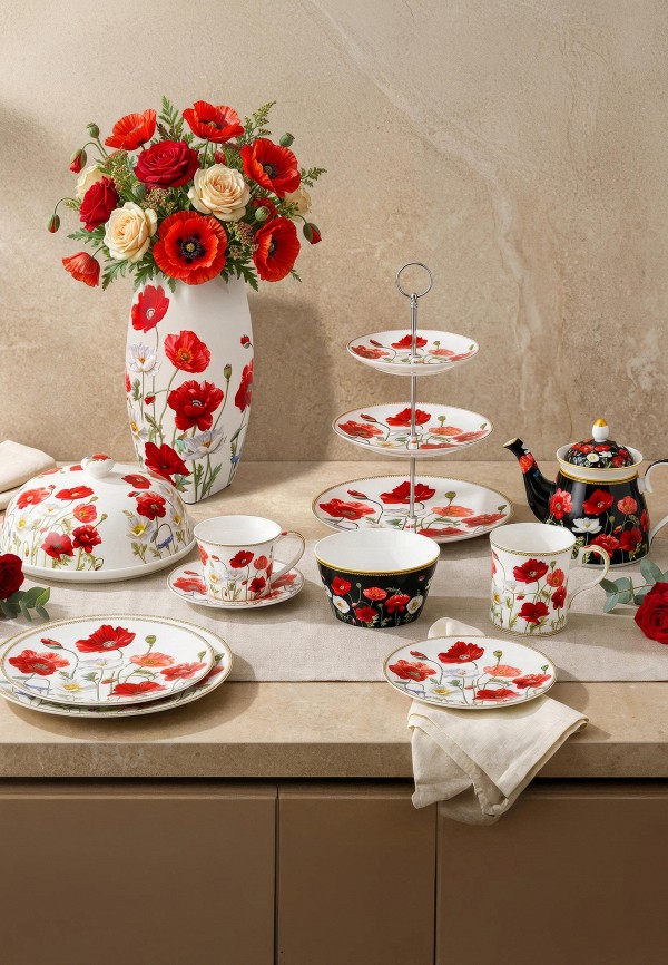 Elan Gallery Салфетница - 14,5х4,5х7,5 см Маки - фото 5