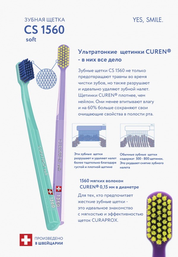 Curaprox Зубная щетка - с синтетической щетиной - фото 4