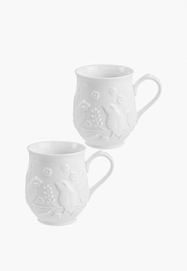 Elan Gallery Набор кружек - 2х350 мл 11,5х9х9,5 см Птички на ветке - фото 1