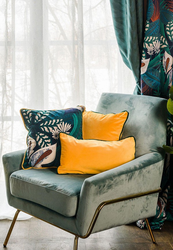 Moroshka Подушка декоративная - бархатная однотонная с кантом Shangri La 45х20 см - фото 4