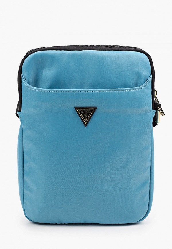 Guess Сумка - Сумка для планшетов 10" Nylon Tablet bag with Triangle metal logo Light blue - фото 1