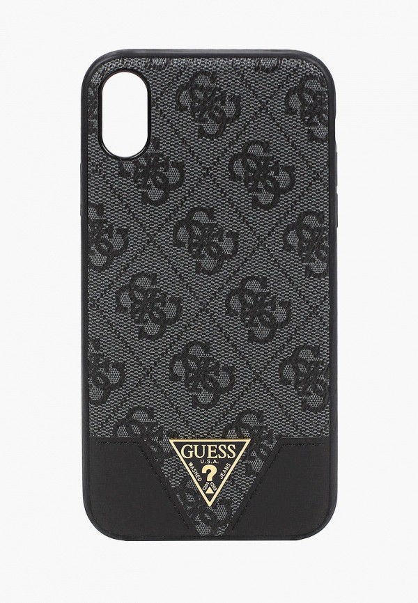 Guess Чехол для iPhone - XR, 4G PU Triangle metal logo Grey - фото 1