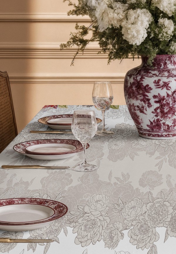 Mia Cara Скатерть - Душистый пион 145х145 см - фото 3