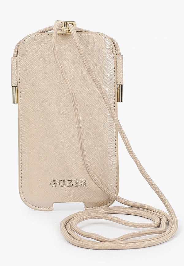 Guess Чехол для телефона - Pouch PU Saffiano 4G Gold (M size, IP12) - фото 1
