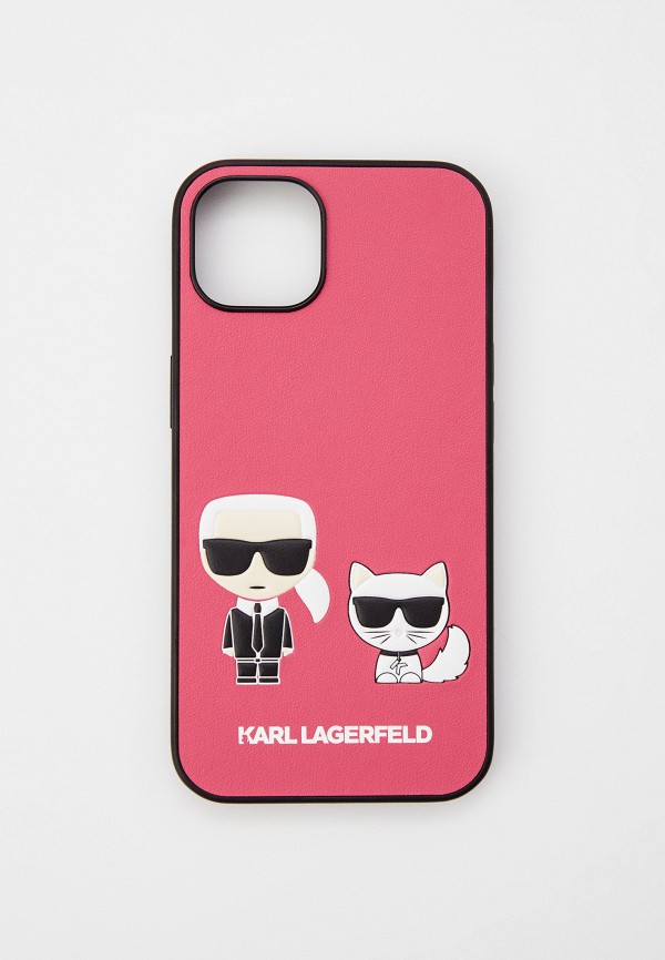 Karl Lagerfeld Чехол для iPhone - 13, PU Karl & Choupette Fushia - фото 1