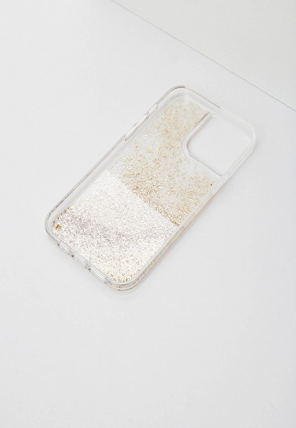 Karl Lagerfeld Чехол для iPhone - 13 Pro Max, Liquid glitterKarl & Choupette Gold - фото 2