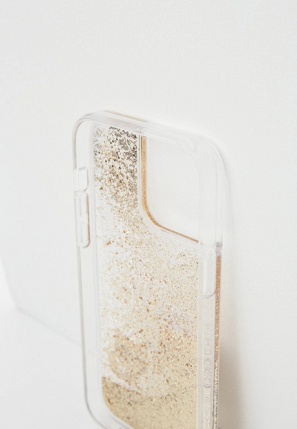 Karl Lagerfeld Чехол для iPhone - 13 Pro Max, Liquid glitterKarl & Choupette Gold - фото 4