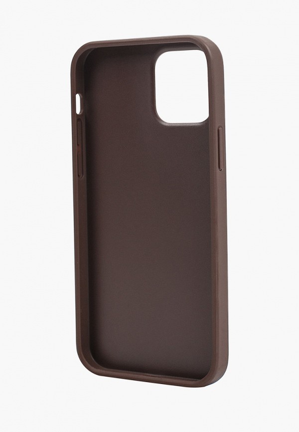 Guess Чехол для iPhone - 12/12 Pro, PU 4G Big metal logo Brown - фото 2