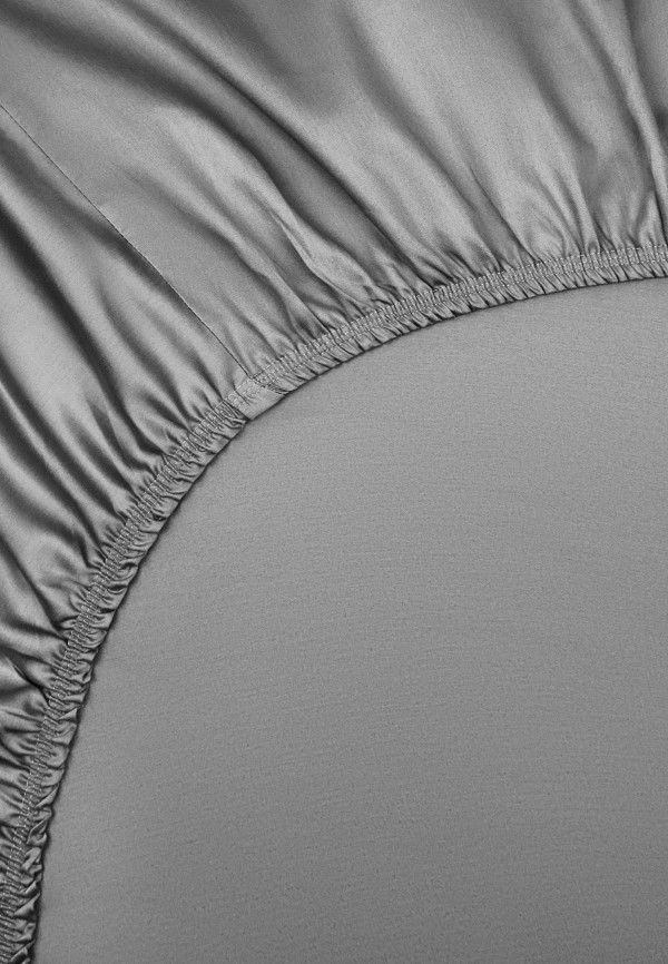 Bellehome Простыня 1,5-спальная - Стефания Silver  140х200х20 сатин - фото 5