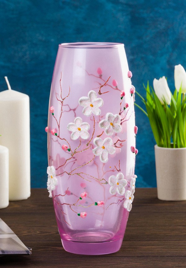 Elan Gallery Ваза - 2 л 11х11х26 см Весеннее цветение - фото 3