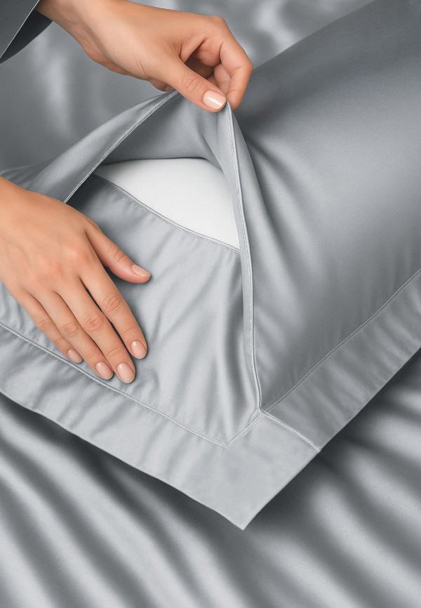 Bellehome Комплект наволочек - Стефания Silver 50х70 2 шт. сатин-премиум - фото 4