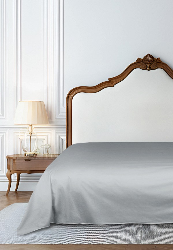 Bellehome Простыня Евро - Стефания Silver 200х220 сатин - фото 2