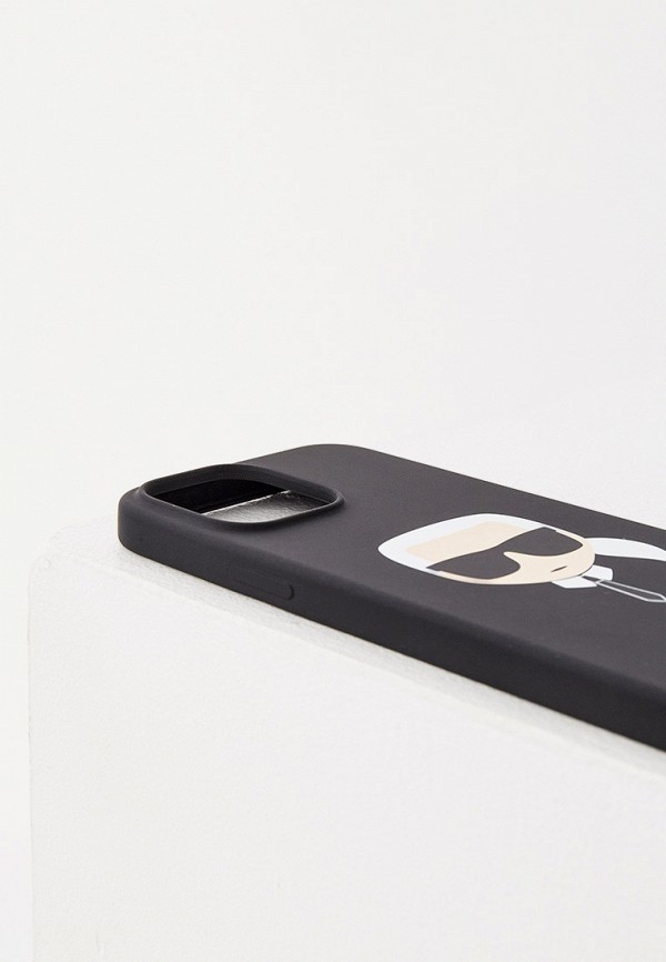 Karl Lagerfeld Чехол для iPhone - Lagerfeld для iPhone 13 Pro Max чехол Liquid silicone Karl's Head Hard Black - фото 3