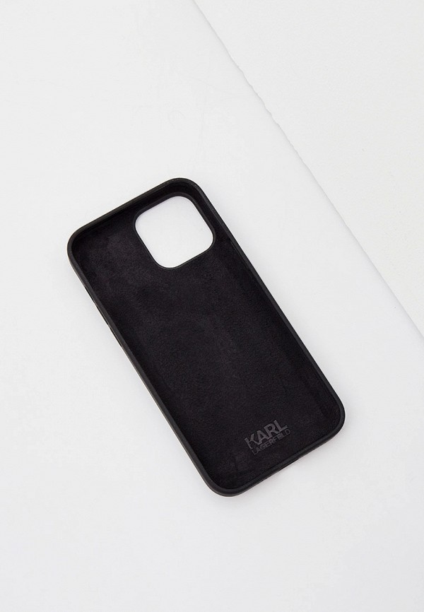 Karl Lagerfeld Чехол для iPhone - Lagerfeld для iPhone 13 Pro Max чехол Liquid silicone Karl's Head Hard Black - фото 4