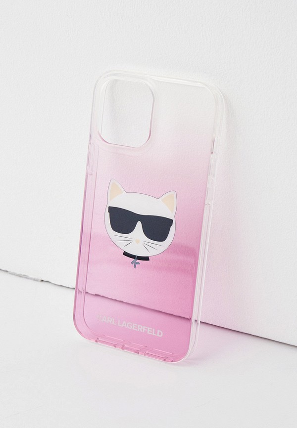 Karl Lagerfeld Чехол для iPhone - 13 Pro Max, PC/TPU Choupette Gradient Pink - фото 1