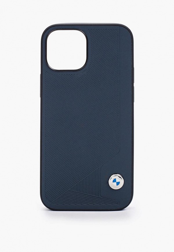 BMW Чехол для iPhone - 13 mini, Signature Genuine leather Seat Debossed Hard Navy - фото 1