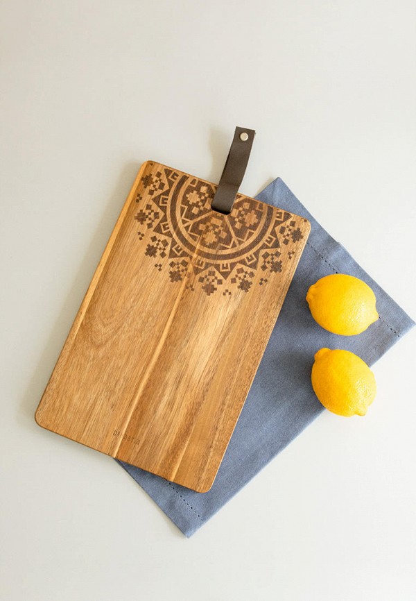 DeNastia Доска разделочная - с узором, 21х33х1,5см - фото 1