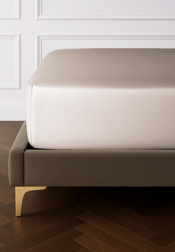 Bellehome Простыня 1,5-спальная - Стефания Vanilla  80х200х20 сатин - фото 1