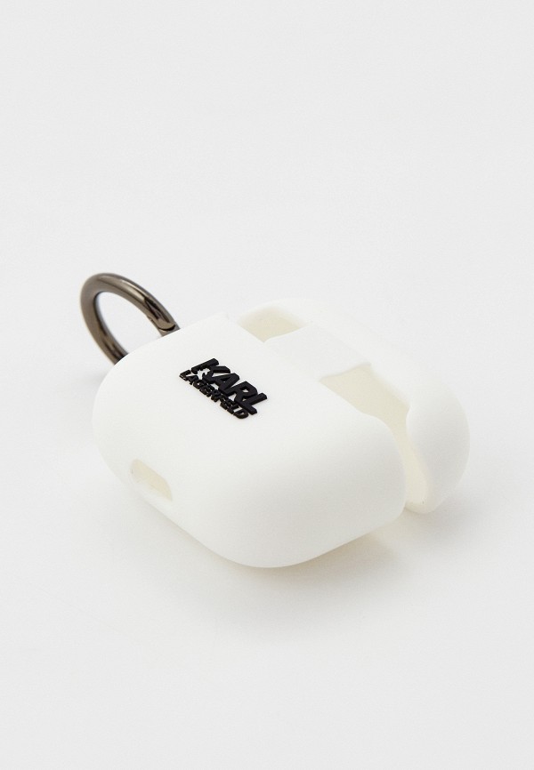 Karl Lagerfeld Чехол для наушников - Airpods 3, Silicone case with ring Choupette White - фото 2