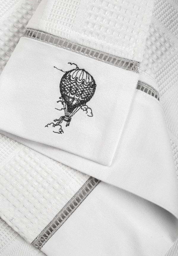 Bellehome Комплект кухонных полотенец - Aerostat, вафельные с вышивкой 40х70 2 шт. - фото 3