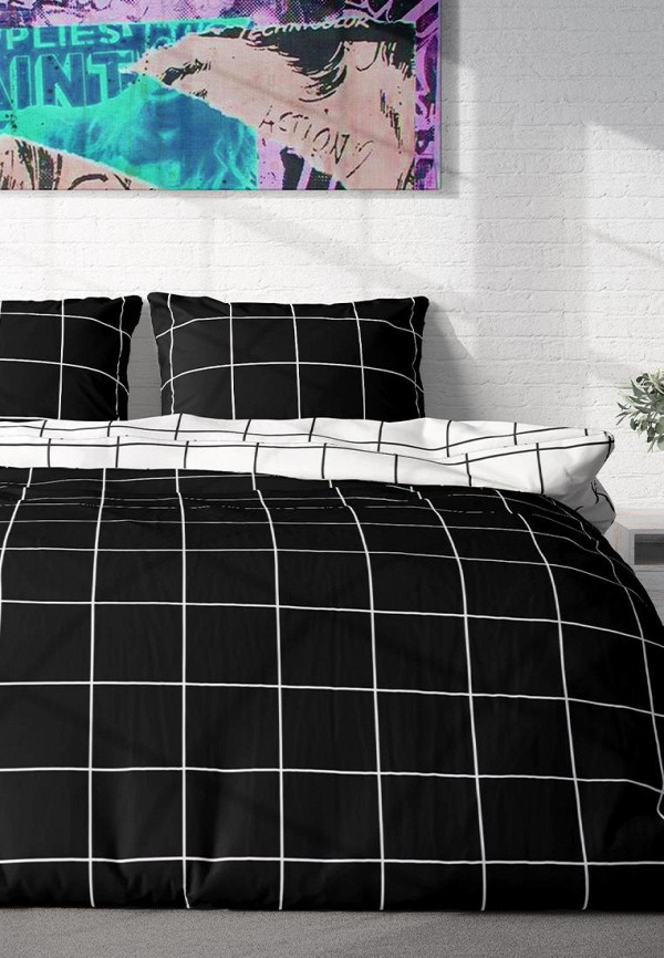 Crazy Getup Постельное белье 2-спальное - 70х70 Grid Paper Black - фото 2