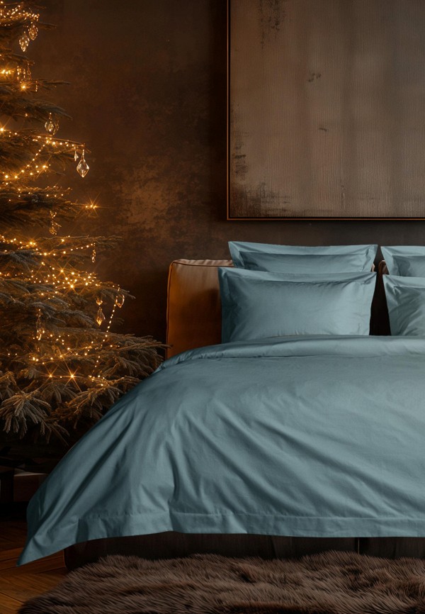 Bellehome Постельное белье Семейное - Стефания Azure, сатин-премиум 300 ТС - фото 1