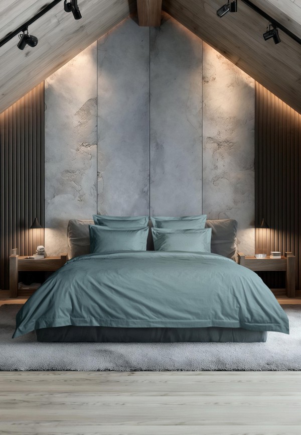 Bellehome Постельное белье Семейное - Стефания Azure, сатин-премиум 300 ТС - фото 3