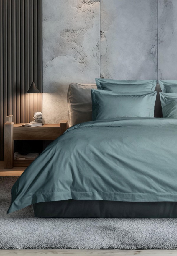 Bellehome Постельное белье 1,5-спальное - Стефания Azure, сатин-премиум 300 TC - фото 2