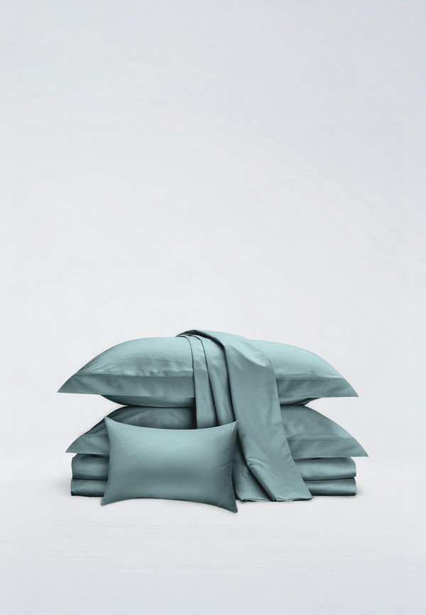 Bellehome Постельное белье 1,5-спальное - Стефания Azure, сатин-премиум 300 TC - фото 4