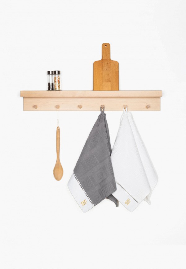 Bellehome Комплект кухонных полотенец - Starry night, вафельные с вышивкой 40х70 2 шт. - фото 2