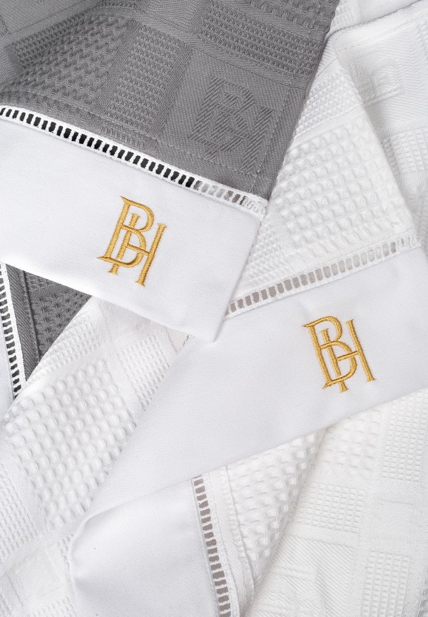 Bellehome Комплект кухонных полотенец - Starry night, вафельные с вышивкой 40х70 2 шт. - фото 4