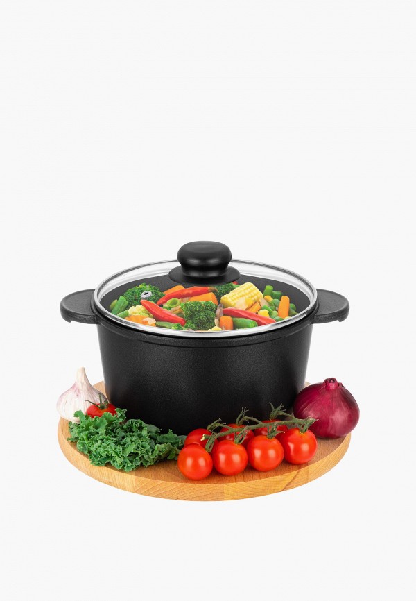 Elan Gallery Кастрюля - 2 л 24,5х19х15 см Гармония вкуса Черный Оникс - фото 2