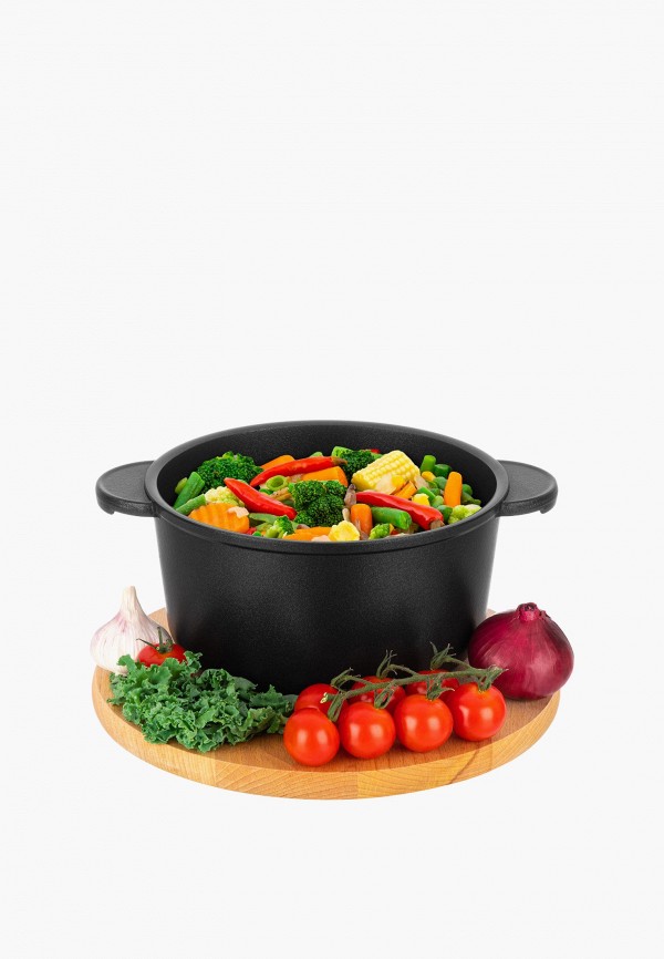 Elan Gallery Кастрюля - 2 л 24,5х19х15 см Гармония вкуса Черный Оникс - фото 3