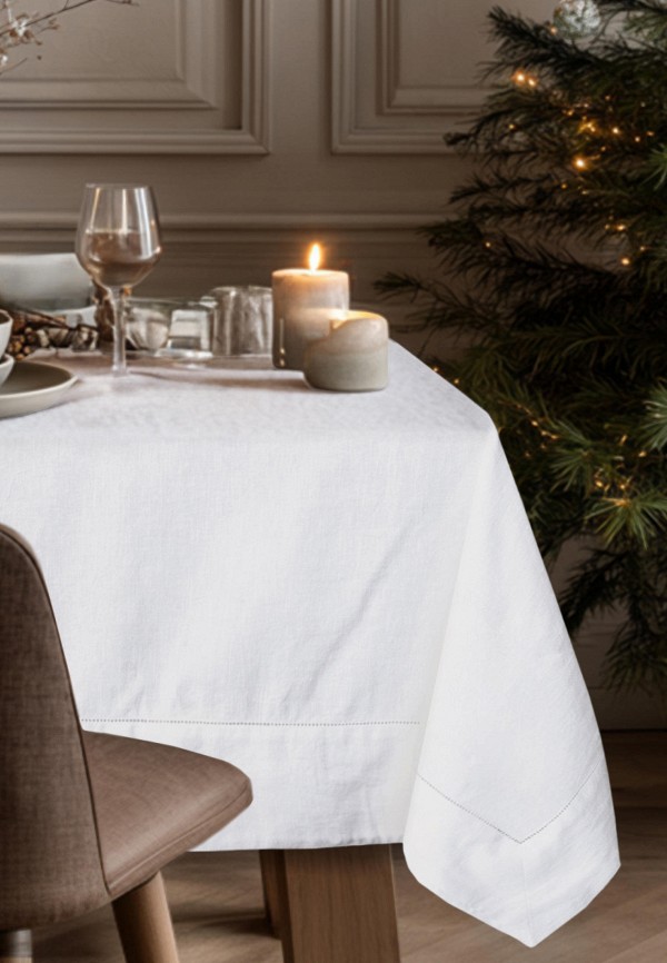 Bellehome Скатерть - Blanka однотонная 140х170 хлопок/лен - фото 1