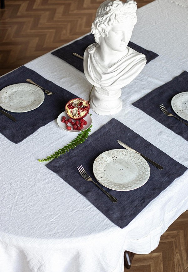 Bellehome Скатерть - Blanka однотонная 140х170 хлопок/лен - фото 5