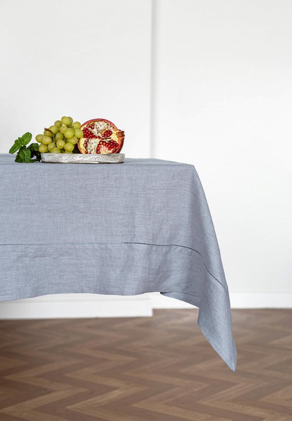 Bellehome Скатерть - Silver однотонная 140х170 хлопок/лен - фото 2