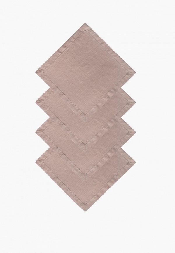 Bellehome Комплект салфеток сервировочных - French Rose однотонные 4шт. хлопок/лен - фото 2