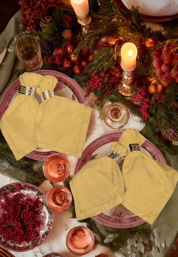 Bellehome Комплект салфеток сервировочных - Sienna однотонные 4шт. хлопок/лен - фото 1