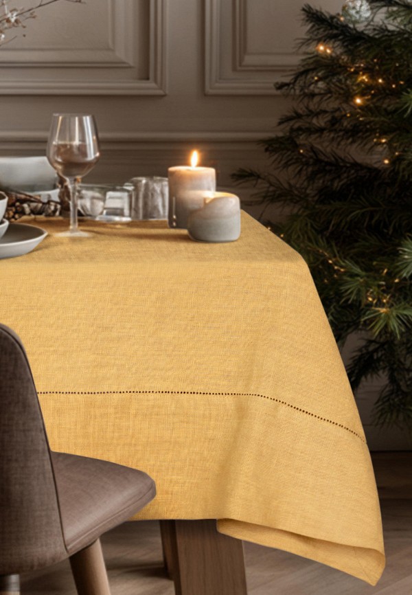 Bellehome Скатерть - Sienna однотонная 150х240 хлопок/лен - фото 1