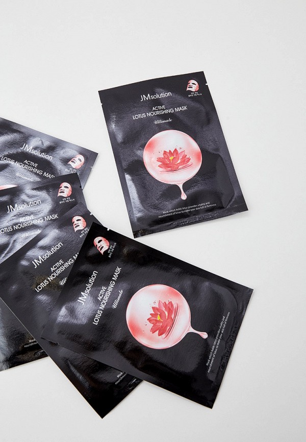 JMsolution Маски для лица 10 шт. - с экстрактом лотоса, увлажняющие, от морщин, сухости старения, 10 шт. х 30 мл - фото 2