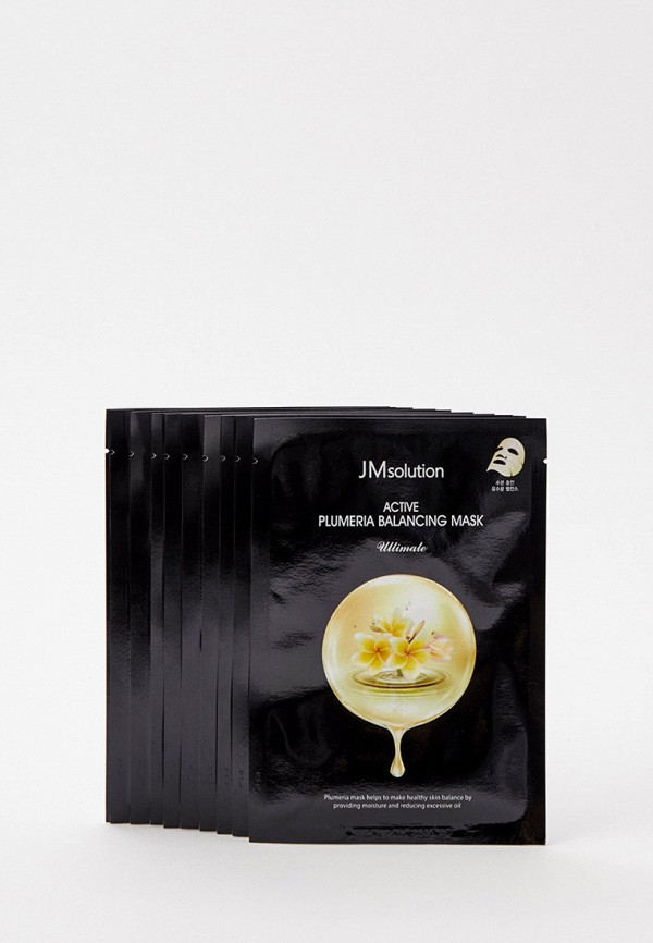 JMsolution Маски для лица 10 шт. - с экстрактом плюмерии, увлажняющие, антивозрастные, от морщин, акне, прыщей, 10 шт. х 30 мл - фото 1