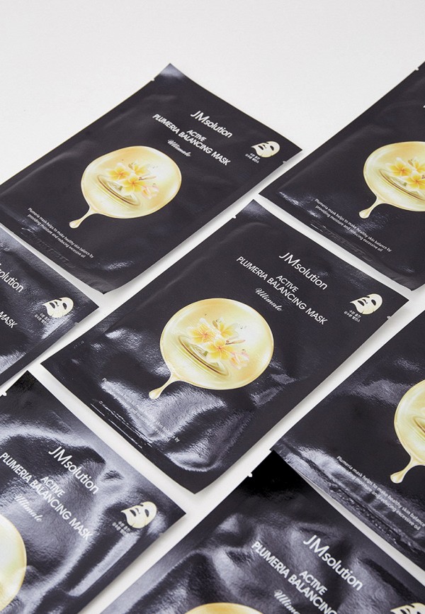 JMsolution Маски для лица 10 шт. - с экстрактом плюмерии, увлажняющие, антивозрастные, от морщин, акне, прыщей, 10 шт. х 30 мл - фото 2
