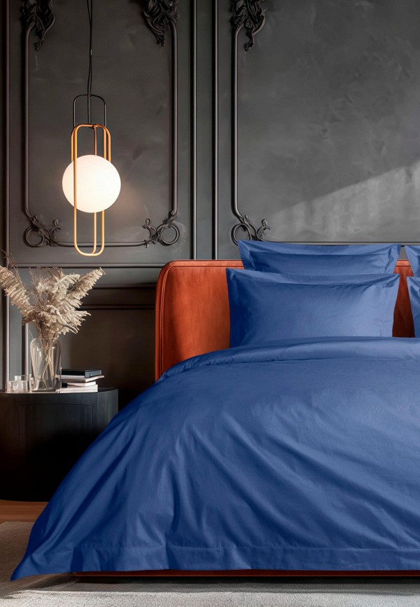 Bellehome Постельное белье Семейное - Стефания Indigo, сатин-премиум  300 ТС - фото 2