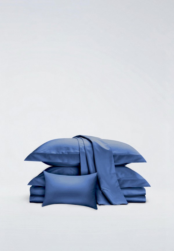 Bellehome Постельное белье Семейное - Стефания Indigo, сатин-премиум  300 ТС - фото 4