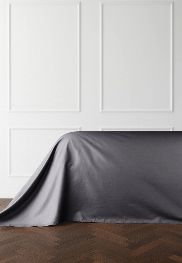 Bellehome Простыня 2-спальная - Стефания Graphite  200х220 сатин - фото 1