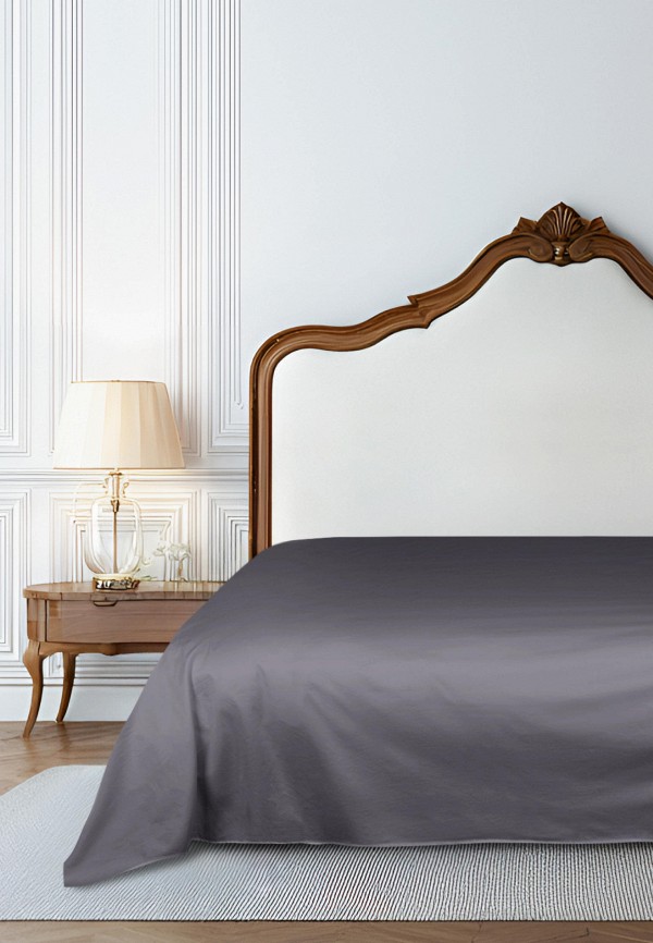 Bellehome Простыня 2-спальная - Стефания Graphite  200х220 сатин - фото 2