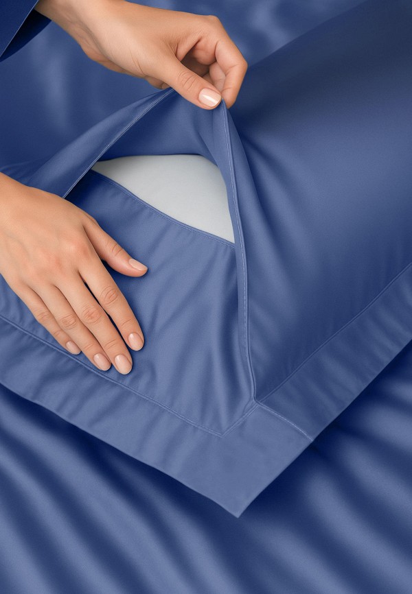 Bellehome Комплект наволочек - Стефания Indigo 50х70 2 шт. сатин-премиум - фото 4