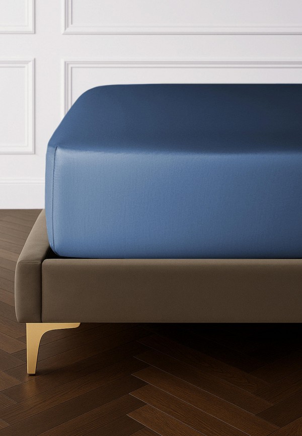 Bellehome Простыня 2-спальная - Стефания Indigo  180х200х20 сатин - фото 1