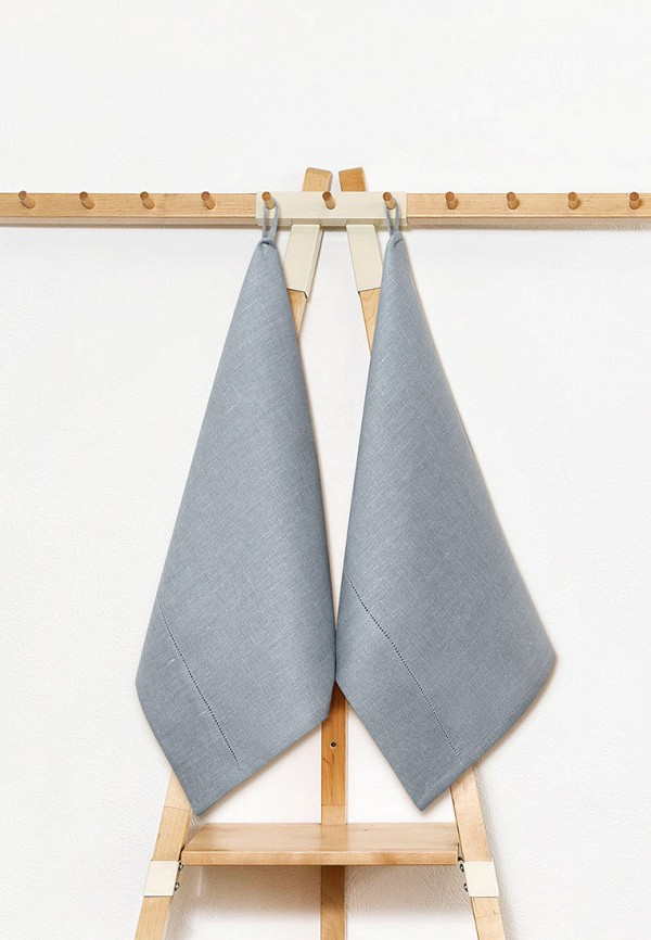 Bellehome Комплект кухонных полотенец - Silver 40х70 2 шт. хлопок/лен - фото 2