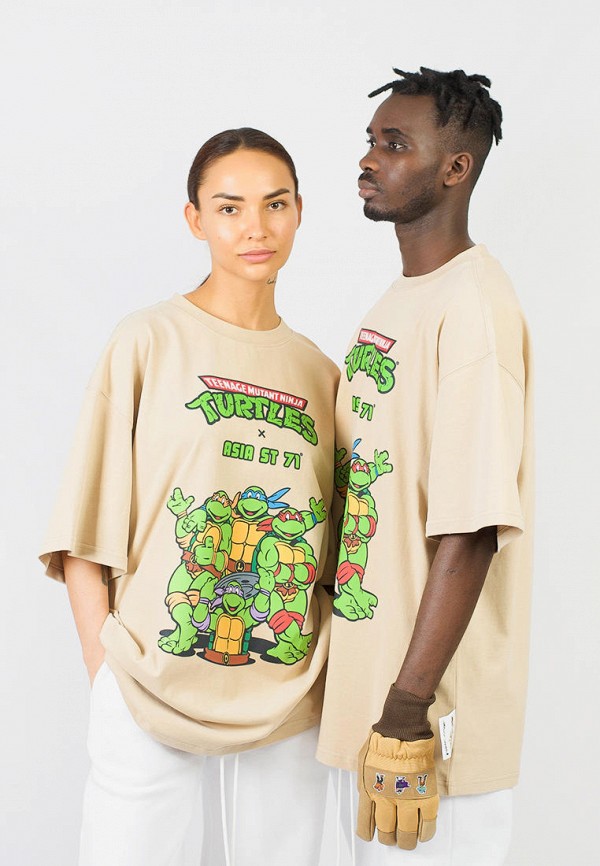 Футболка Asia st 71 x Teenage Mutant Ninja Turtles, цвет: бежевый